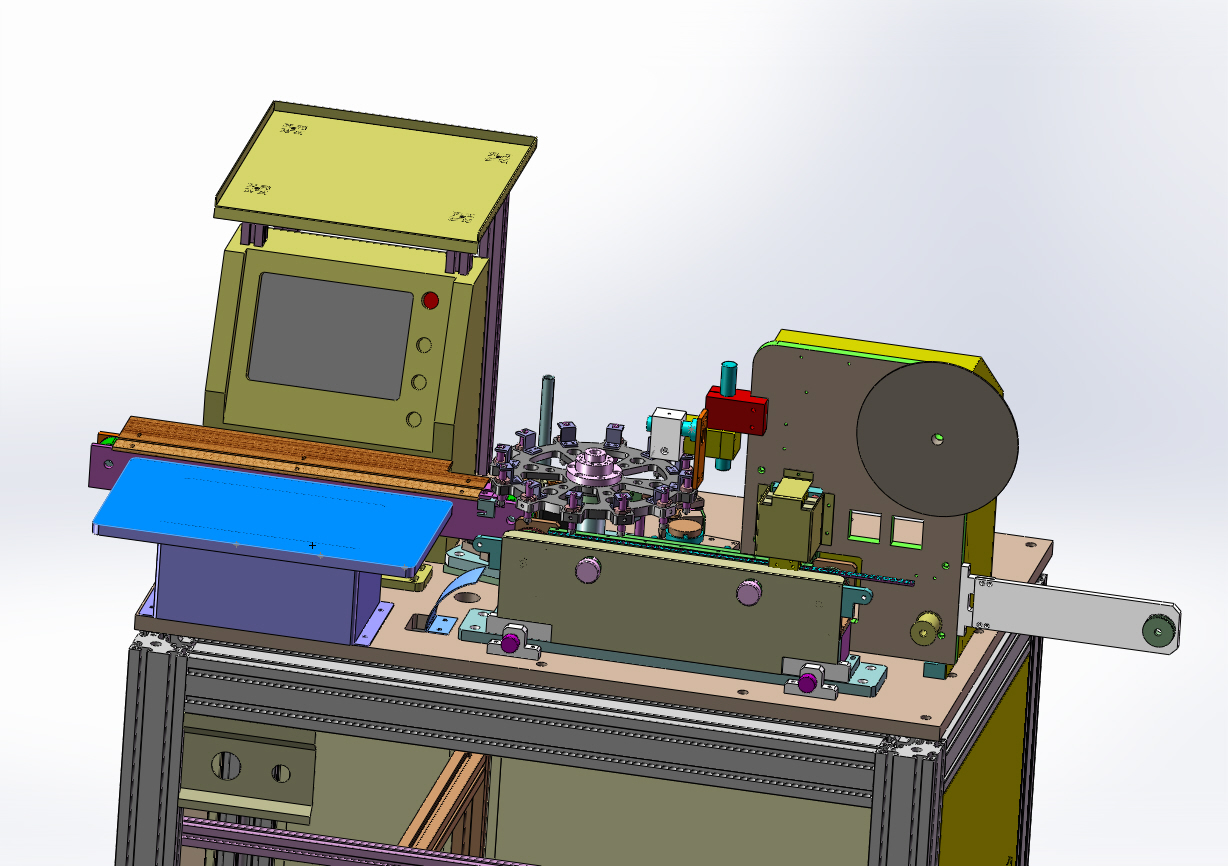 全自动电感检测包装机（sw20可编辑+工程图）